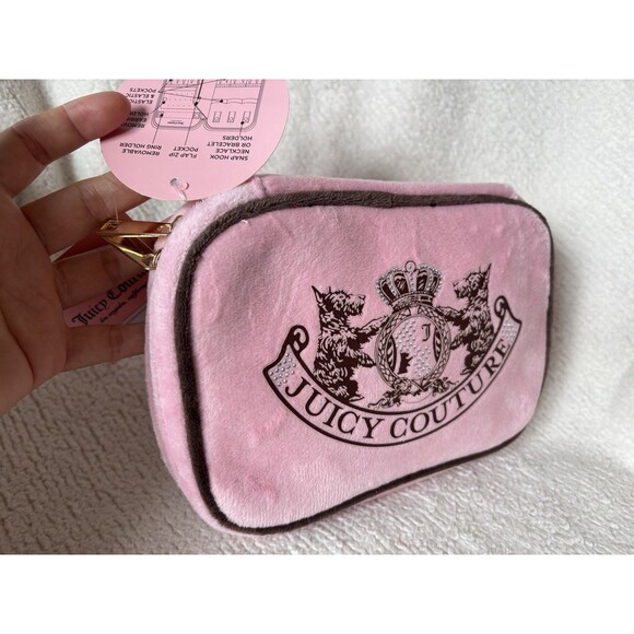 Juicy Couture Handbags - Juicy Couture Velour Travel Jewelry Organizer Storage Case Pink Y2K NWT